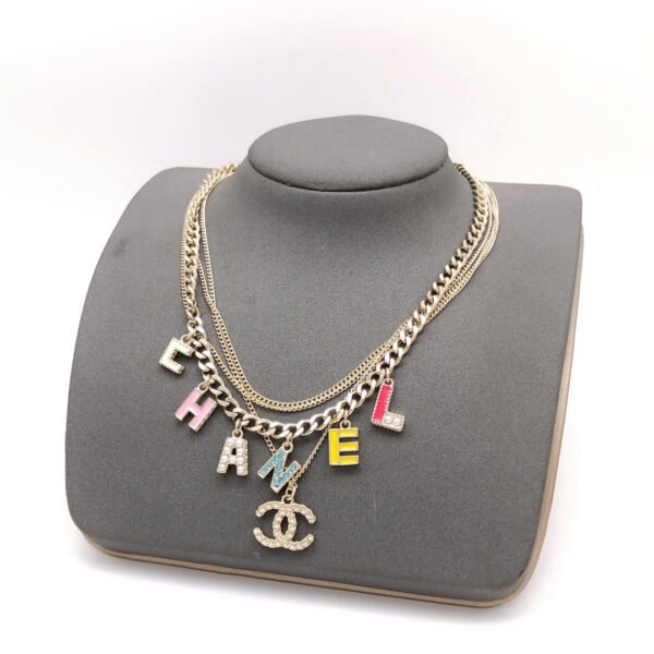 18K CC Color Typo Necklace