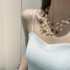18K CC 24B Long Pearls Necklace