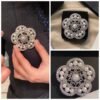 18K CC Camellia Pearls Brooch