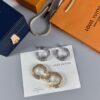 18k Louis Circle Diamonds Earrings