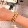18K CC Crystals Open Cuff Bracelet