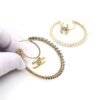 18K CC Circle Earrings