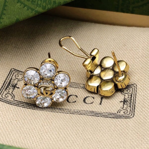 18K Double G Crystals Earrings