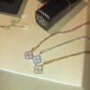 18K Rose Gold Sweet Alhambra Diamond Necklace