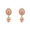 18K Double G Pink Pearls Earrings