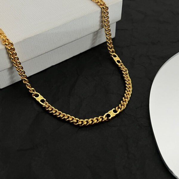 18K Triomphe Gourmette Chain Necklace