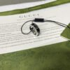Double G Interlocking G Black Enamel Ring