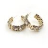 18K CC Crystals Circle Earrings