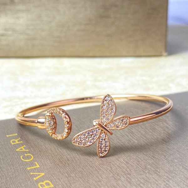 18K Double G Flora Bangle Diamond Bracelet
