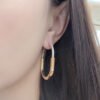 18K T Lock Diamond Earrings
