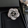18K CC Camellia Crystals Brooch
