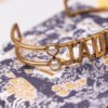 18K CD J¡¯adior Pearls Open Cuff Bracelet