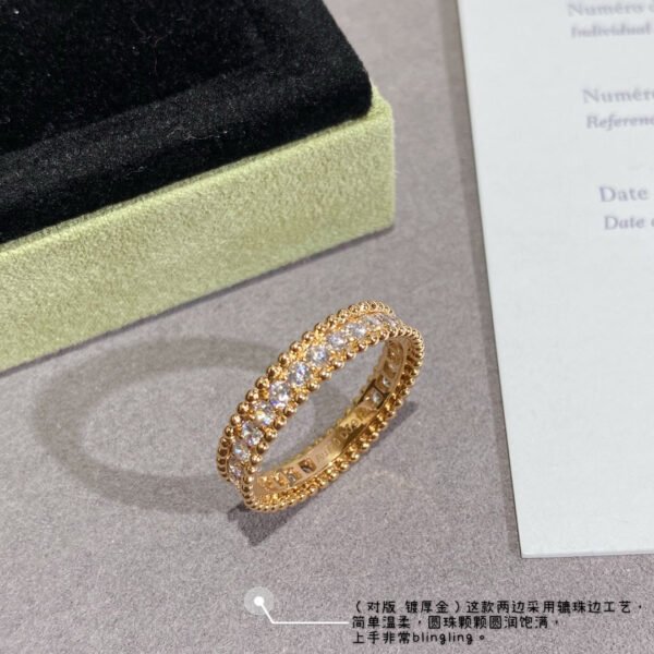 18K Rose Gold Perl¨¦e Diamonds Ring