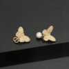 18K CD Butterfly Earrings