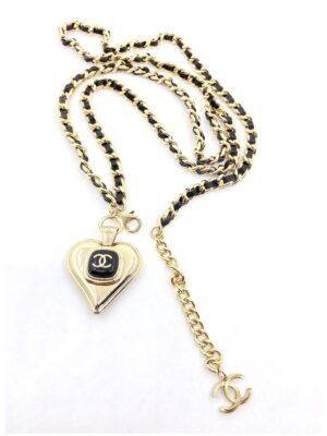 18K CC Heart Pendant Necklace