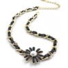 18K CC Black Daisy Necklace