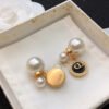 18K CD Black Pearls Earrings