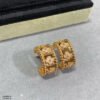 18K Rose Gold Perl¨¦e Clovers Hoop Earrings