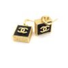 18K CC Black Bag Pendant Earrings