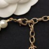18K CC Scripe Pearls Chain Necklace