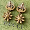 18K Double G Flower Pendant Earrings