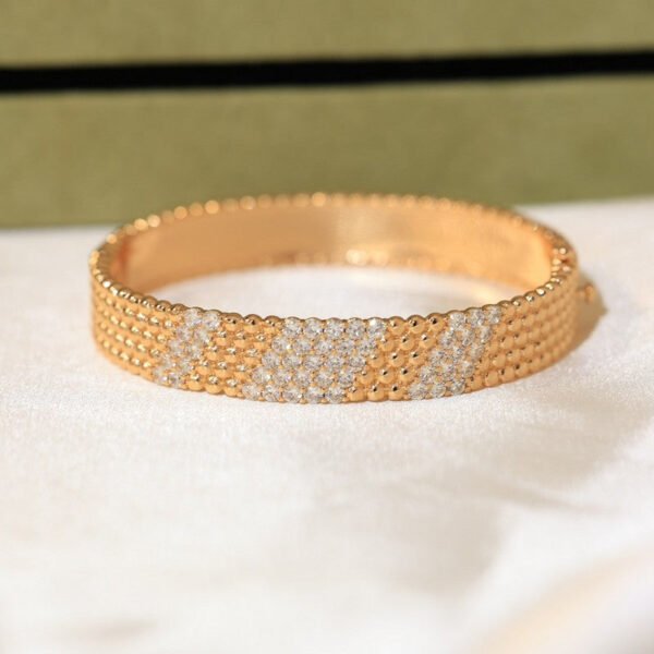 18K Perl¨¦e 5 Rows Diamond Bracelet
