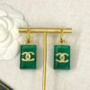 18K CC Green Perfume Bottle Earrings