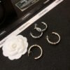 18K CC Circle Earrings