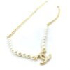18K CC Pearls Choker Necklace