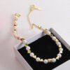 18K Vlogo Rockstud Pearls Necklace