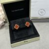 18K Vintage Alhambra Carnelian Earrings