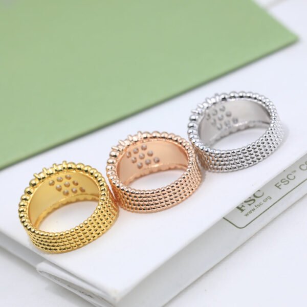 18K Perl¨¦e Diamonds Five Rows Ring