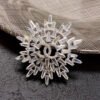 18K CC Snow Flower Brooch