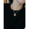 18K CC Script Necklace