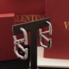 18K Vlogo Red Crystal Earrings
