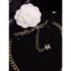 18K CC 22S Big Black Logo Necklace