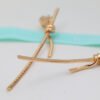 18K T Knot Drop Diamonds Earrings