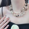 18K CC 24B Long Pearls Necklace