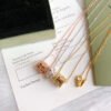 18K Rose Gold Perl¨¦e Clovers Pendant Necklace
