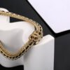 18K CC Strass Chain Choker Necklace