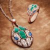 18K BV Serpenti Malachite Necklace