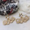 18K Double G Script Star Earrings
