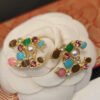 18K CC Multi-Color Crystals Earrings