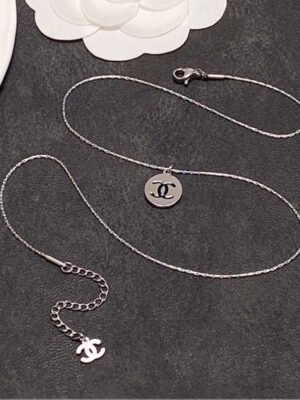 18K CC Round Logo Necklace