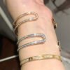 18K Ever Chain D¡¯ancre Cuff Diamond H Bracelet