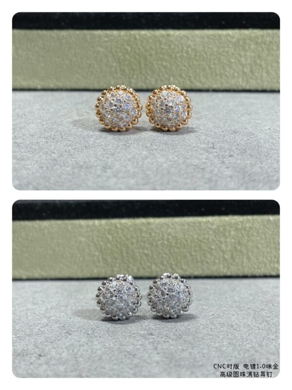 18K Perl¨¦e Diamonds Earrings