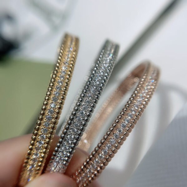 18K Rose Gold Perl¨¦e Diamonds One Row Bracelet