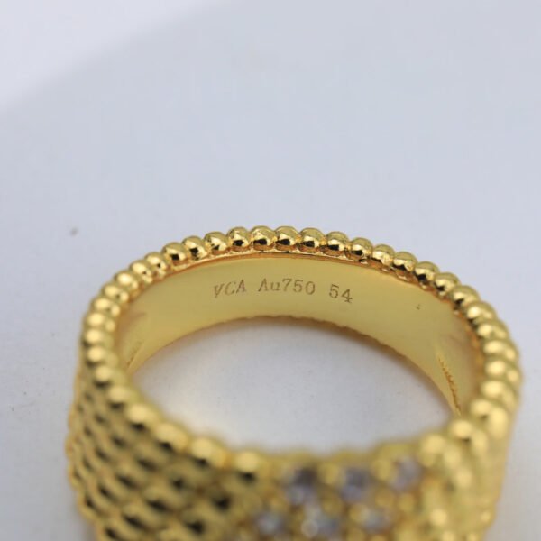 18K Perl¨¦e Diamonds Five Rows Ring