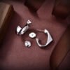 18K Pra Triangle Open Earrings