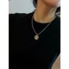 18K CC Script Necklace